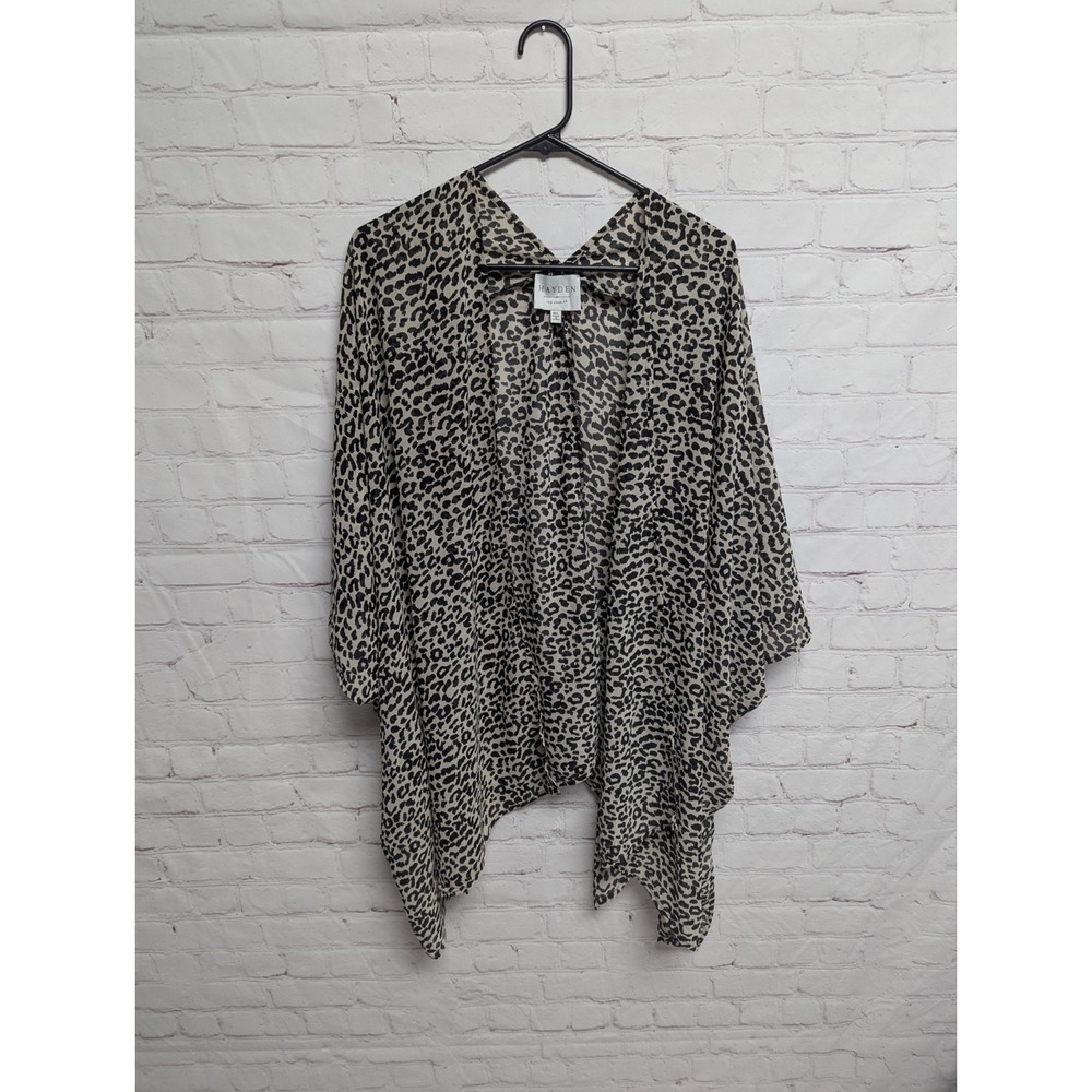 Hayden Leopard Print Cover-up Kimono Size Med/Leg Lightweight Flowy NWOT 172